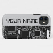 Gehäuseseite grau B & W 2 "Name" iPhone Case-Mate iPhone Hülle (Rückseite (Horizontal))