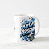 Gehe Argentinien Fußball Design | Argentinien Kaffeetasse (VorderseiteRechts)