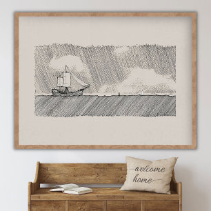 Gehe auf dem Wasser (Petrus und Jesus), !, Jesus K Poster