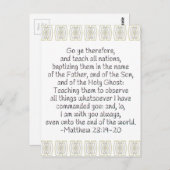 Gehe deshalb hin und lehre alle Nationen Postkarte (Vorne/Hinten)