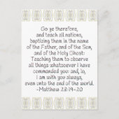 Gehe deshalb hin und lehre alle Nationen Postkarte (Vorderseite)