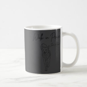 Gehe für Frieden wie Aloka Hund Minimalistischer Z Kaffeetasse