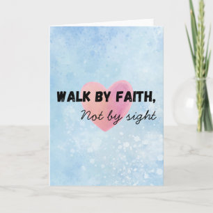 Gehe im Glauben christliche Typografie Karte