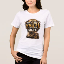 Gehe im Glauben, nicht im Schauen Tri-Blend Shirt