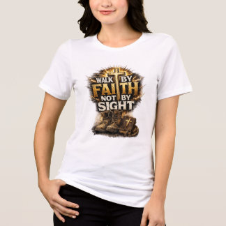 Gehe im Glauben, nicht im Schauen Tri-Blend Shirt