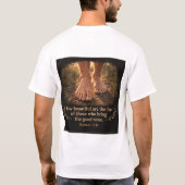 Gehe im Glauben & Römer 10,15 T-Shirt (Rückseite)
