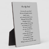 "Gehe mir den Gang hinunter?" Tafel Fotoplatte (Seite)