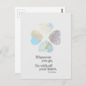 Gehe mit deinem ganzen Herzen Postkarte (Vorne/Hinten)