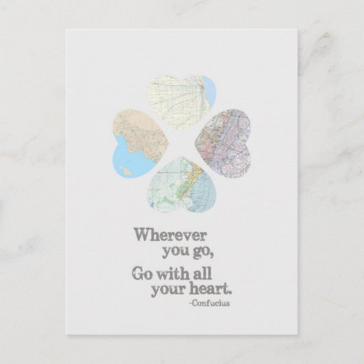 Gehe mit deinem ganzen Herzen Postkarte (Vorderseite)