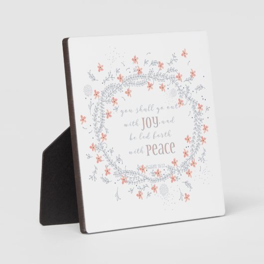 Gehe mit Freude aus - Isaiah 55:12 Fotoplatte (Vorderseite)