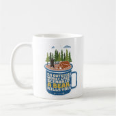 Gehe nach draußen Bärenangriff Funny Sprichwort Kaffeetasse (Links)