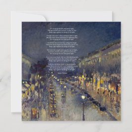 Gehe nicht zu einem sanften Gedicht von Dylan Thom Feiertagskarte