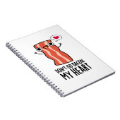 Gehe nicht zu meinem herzen Funny Food Pun Notizblock (Rechte Seite)