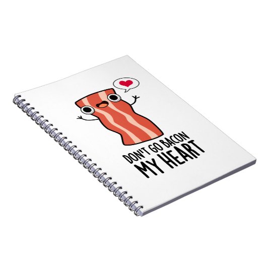 Gehe nicht zu meinem herzen Funny Food Pun Notizblock (Rechte Seite)