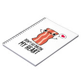 Gehe nicht zu meinem herzen Funny Food Pun Notizblock (Linke Seite)