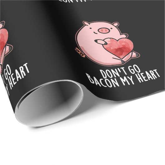 Gehe nicht zurück zu meinem herzen Funny Pig Pun D Geschenkpapier (Rolleneckpunkt)