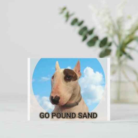 Gehe Pfund Sand Postkarte (Stehend Vorderseite)