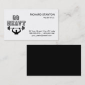 Gehe schwer visitenkarte (Vorne/Hinten)