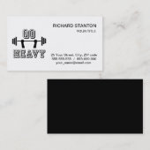 Gehe schwer visitenkarte (Vorne/Hinten)