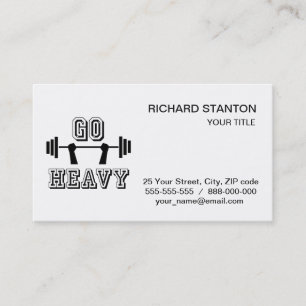 Gehe schwer visitenkarte