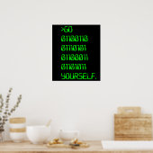 Gehe selbst (Binary Curse Word) Poster (Küche)