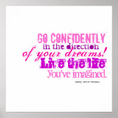Gehe selbstbewusst in die Richtung deiner Träume Poster (Vorne)