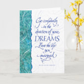 Gehe vertrauensvoll in die Richtung deiner Träume. Karte (Gelbe Blume)