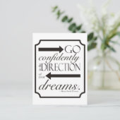 Gehe vertrauensvoll postkarte (Stehend Vorderseite)