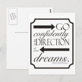 Gehe vertrauensvoll postkarte (Vorne/Hinten)