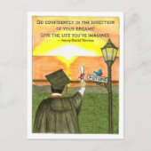 Gehe vertrauensvoll Sunrise-Abschluss Postkarte (Vorderseite)