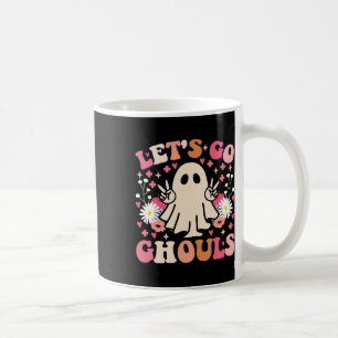 Gehe zu Ghouls Retro Blumen Geist Groovy Halloween Kaffeetasse