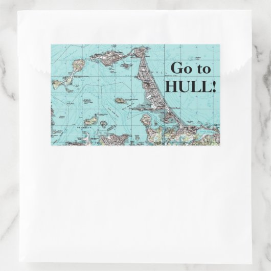 Gehe zu Hull! Rechteckiger Aufkleber (Tasche)