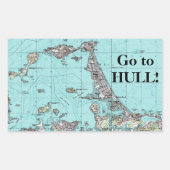 Gehe zu Hull! Rechteckiger Aufkleber (Vorderseite)