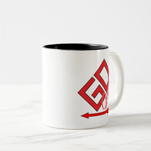 Gehe zu Mädchen! Zweifarbige Tasse (VorderseiteRechts)