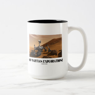 Gehe zu Marsforschung! (Mars Rover-Neugier) Zweifarbige Tasse