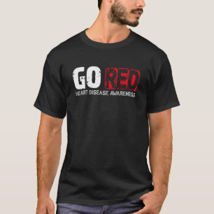 Gehe zum Bewusstsein für die Rote Herzkrankheit, d T-Shirt