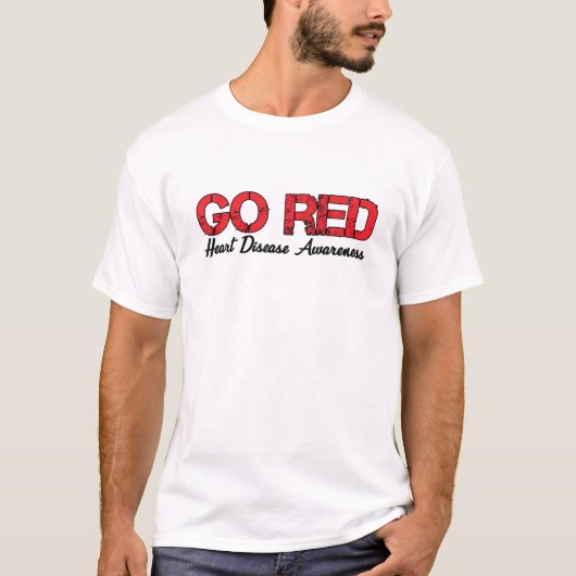 Gehe zum Bewusstsein für die Rote Herzkrankheit, d T-Shirt (Vorderseite)