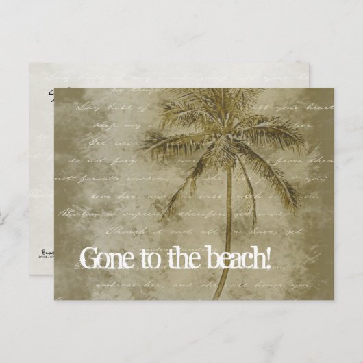 Gehe zum Strand! Änderung der Postkarten (Vorne/Hinten)