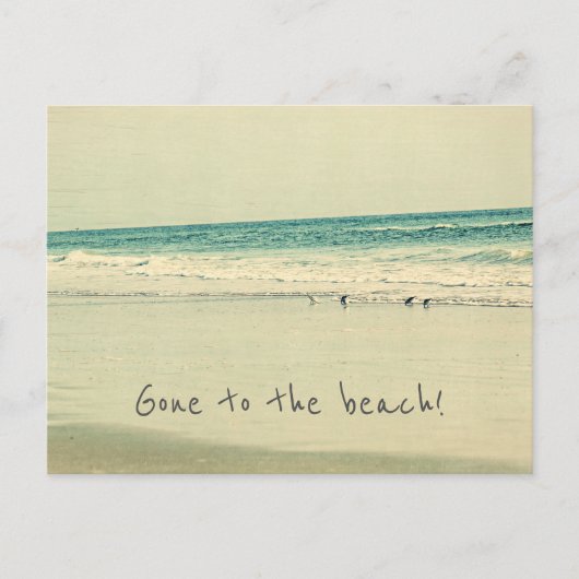 Gehe zum Strand! Änderung der Postkarten (Vorderseite)