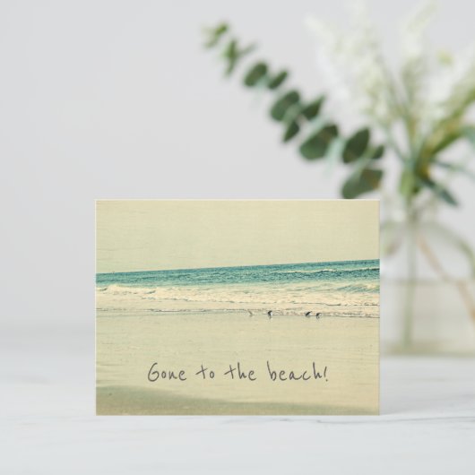 Gehe zum Strand! Änderung der Postkarten (Stehend Vorderseite)