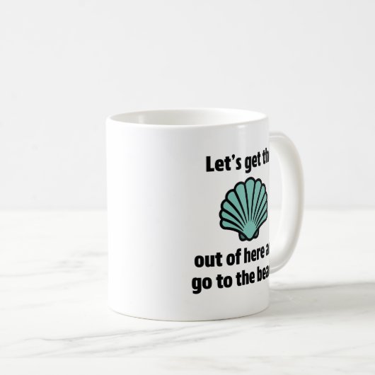 Gehe zum Strand Kaffeetasse (VorderseiteRechts)