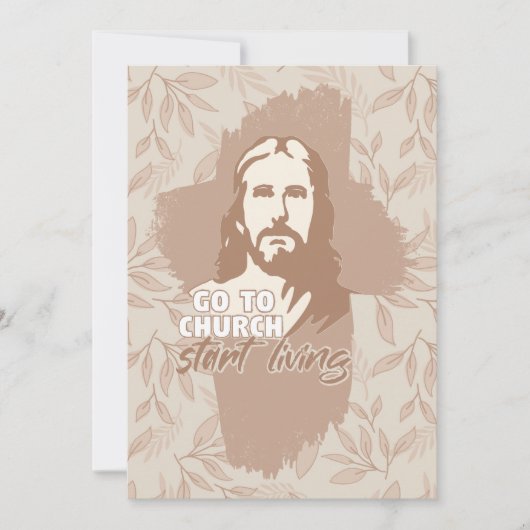 Gehe zur Kirche...! Jesus Christus. Christlicher P Einladung (Vorderseite)