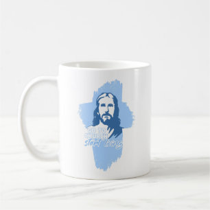 Gehe zur Kirche...! Jesus Christus. Christlicher P Kaffeetasse