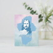 Gehe zur Kirche...! Jesus Christus. Christlicher P Postkarte (Stehend Vorderseite)