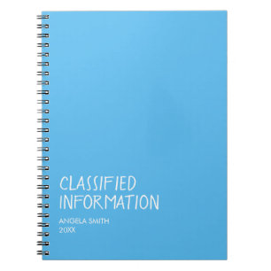 Geheftes Informationsnotizbuch – Lustiger dunkler Notizblock