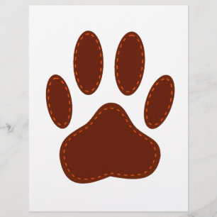 geheftete Felt Dog Paw Print