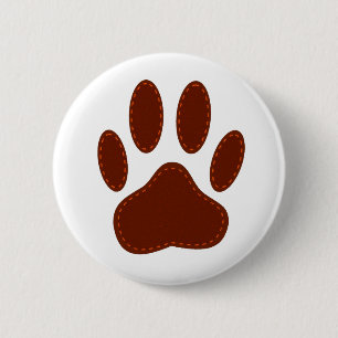 geheftete Felt Dog Paw Print Button