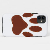 geheftete Felt Dog Paw Print Case-Mate iPhone Hülle (Rückseite (Horizontal))
