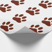 geheftete Felt Dog Paw Print Geschenkpapier (Ecke)
