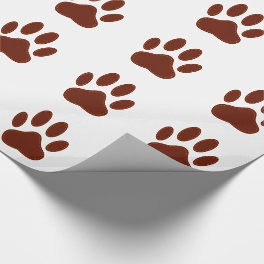 geheftete Felt Dog Paw Print Geschenkpapier (Ecke)